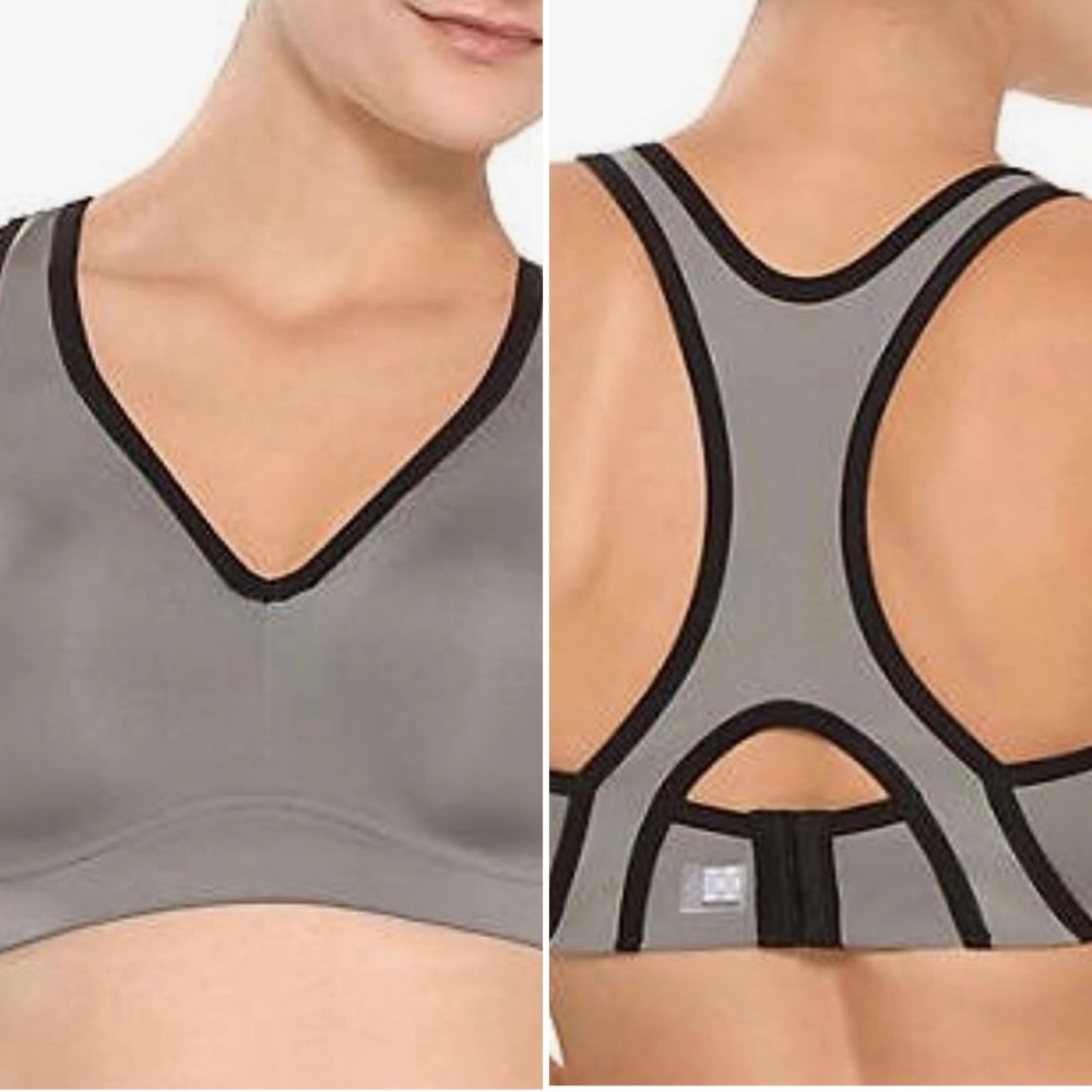 NATORI Power Yogi High Impact Racerback Sports Bra. Size 32B